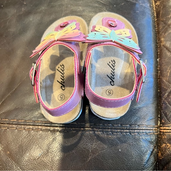 Chulis Pink Butterfly Toddler Sandals - Picture 2 of 3